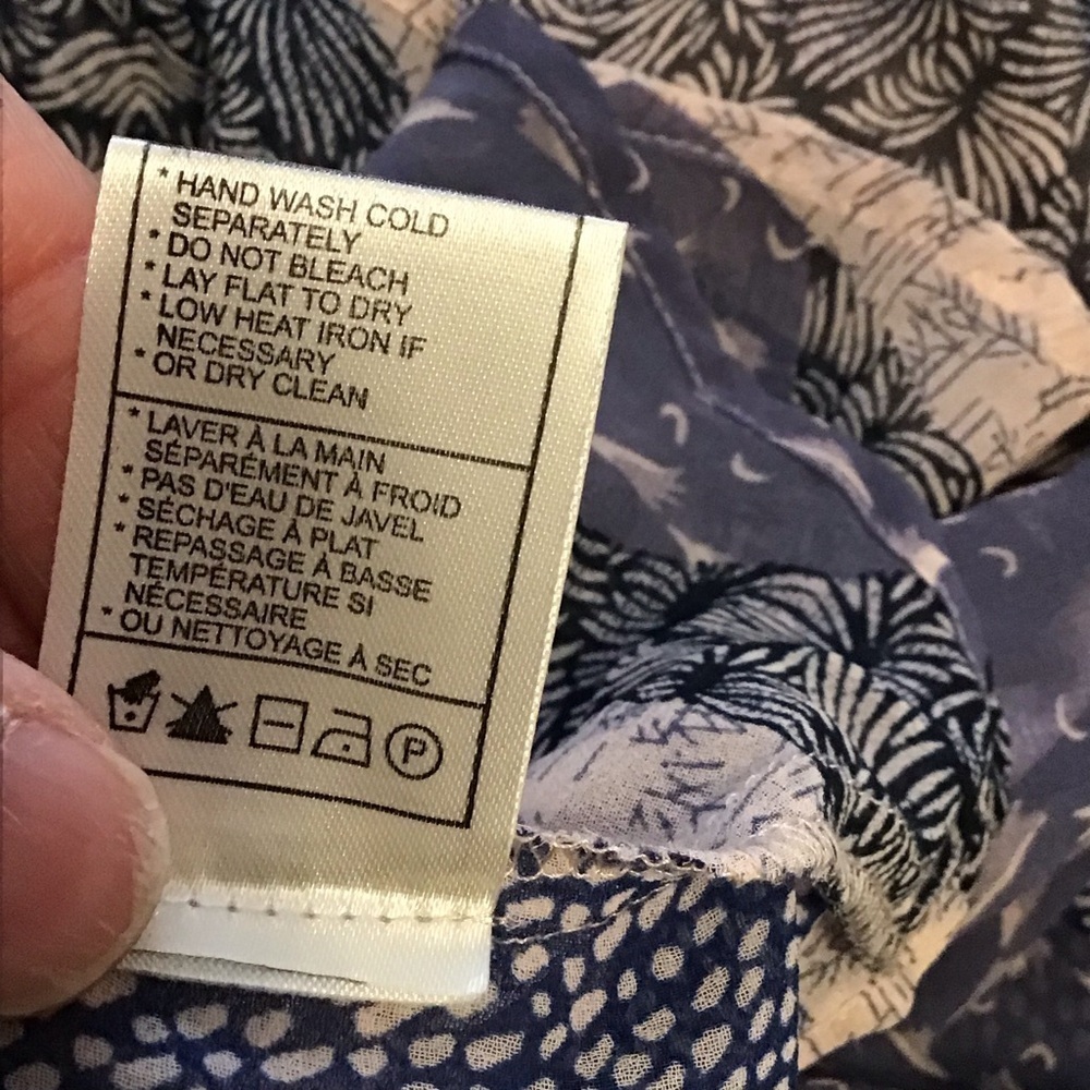 BB Dakota Patchwork Peplum Blouse Medium Boho Cottagecore Sheer Sleeve Ruffle - Picture 4 of 15